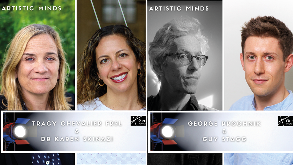Writers Tracy Chevalier and Dr Karen Skinazi, and George Prochnik and Guy Stagg appear in the latest episodes of our podcast, Artistic Minds